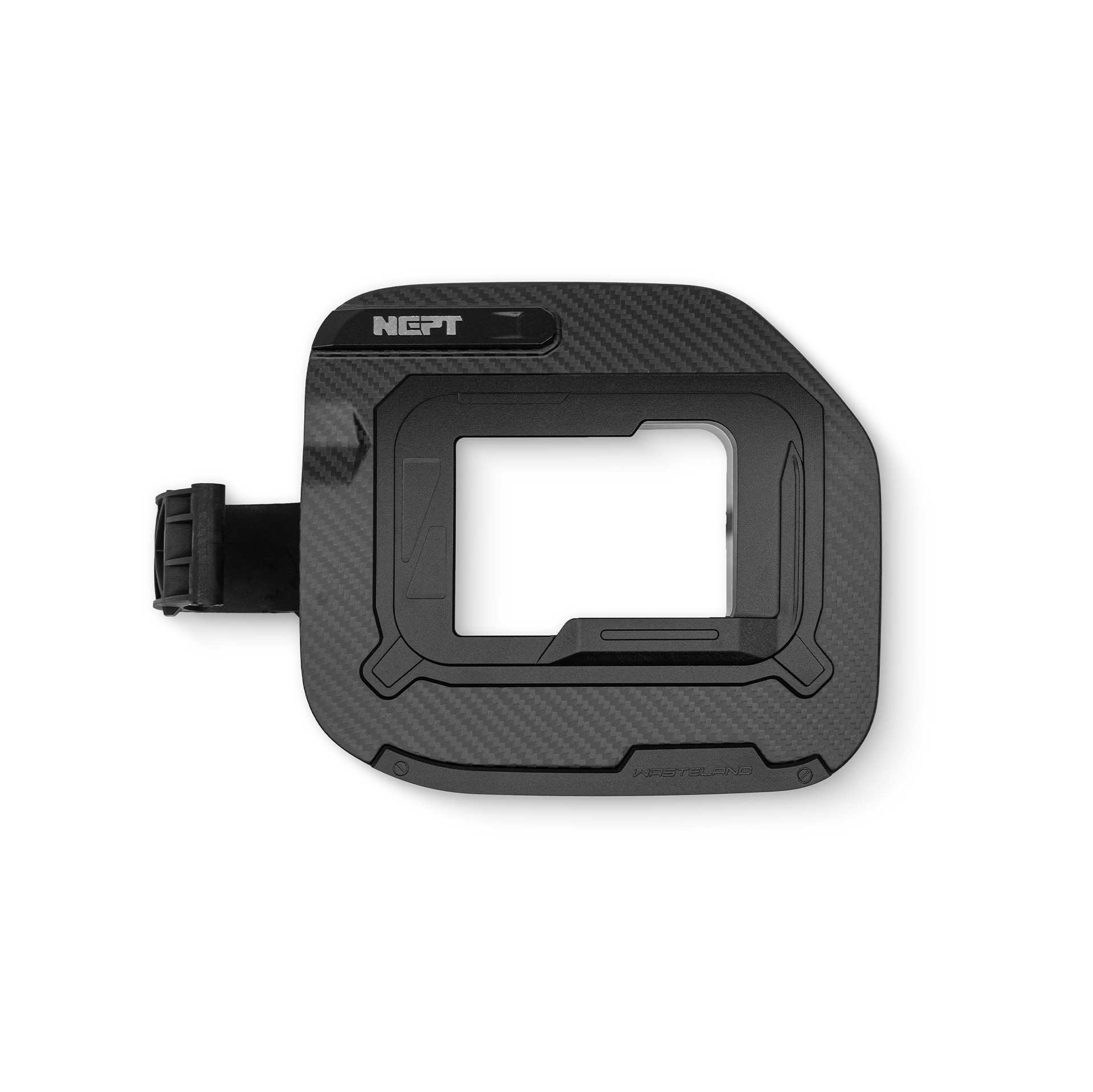 Carbon fiber mirror through fuel tank cap